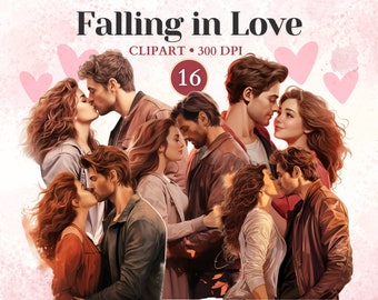 Falling in Love Clipart, Romantic Png, Valentines Day Png, Cupid, Love, Heart, Romantic Couple, Relationship Clipart