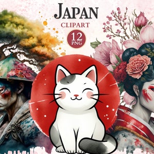 Japan Clipart, Reise Clipart, Japanische Kultur, Japanische Png, Geisha Kunst, Kulturelle Symbole, Kulturelle Kunst, Sakura png, Sakura Flower