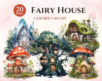 Fairy House Clipart, Fairy House Png, Enchanted Garden, Cute Fairy Clipart, Garden Fairy, Fantasy Clipart, Transparent Png, Instant Download