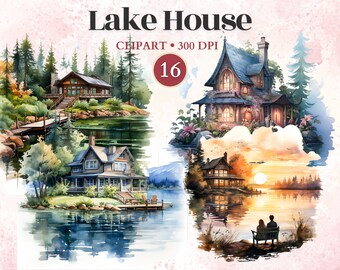 Lake House Clipart, Mountain Vector, Forest Graphics, Lake Vector Graphic, Adventure Png, Outdoor Png, Explorer Clipart
