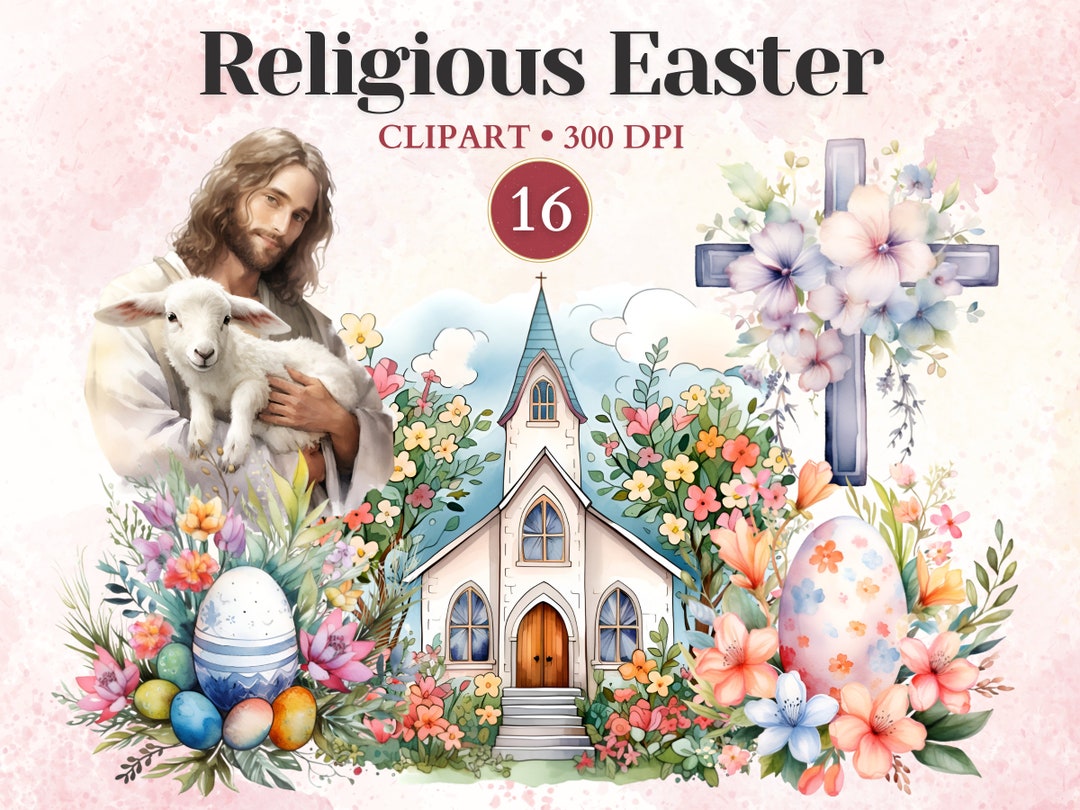 Religious Easter Clipart, Easter Church Clipart, Church Graphics