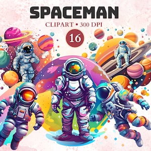 Spaceman Clipart, Pastel, Astronauta, Explorer, Space Clipart, Galaxy, Universe, Png, Outer Space, Adventures, Graphics, Party, Cosmos