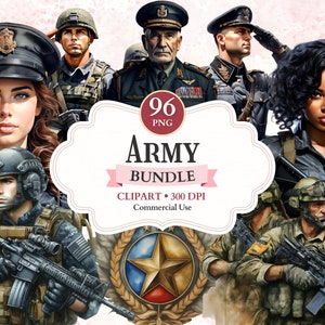 Army Clipart Bundle, Army Png, Commander Png, Soldier Png, Military Clipart, Navy Seal, War Image, Veteran Day