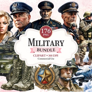 Bundle de cliparts militaires, clipart armée, véhicule militaire, arme Png, commandant Png, soldat Png, Navy Seal, image de guerre, jour des anciens combattants