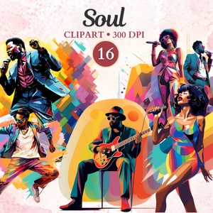 Soul Clipart, 1970s Soul Music, Musician Png, Dancer Clipart, Dance Png, Afro American Music, Music Clipart, Music Png