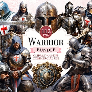 Krieger Clipart Bundle, Ritter Clipart, Schwertbild, Rüstung Png, Mittelalterliches Bild, Mittelalter, Historisches Png, Schrottbuch