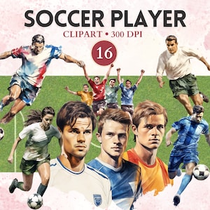 Clipart de jogador de futebol, futebol png, futebol aquarela, vetor de futebol, clipart de esporte, gráficos de esporte