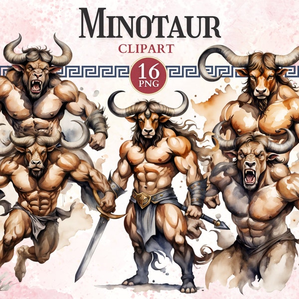 Minotaur Clipart, Mythical Creature, Mythical Clipart, Fantasy Figur, Animated Characters, Minotaur,  Greek Mythology