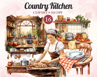 Country Kitchen Clipart, Cooking Utensils Clipart, Cooking Clipart, Kitchen Utensil, Cooking Png, Cooking Vector, Sublimation Design