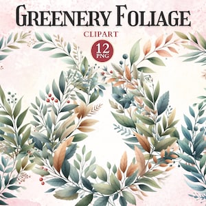 Greenery Foliage Frame Clipart, Botanical Leaves Border, Printable Photo Frame Png, Nature Wreath, Ornate Picture, Wedding Invitation