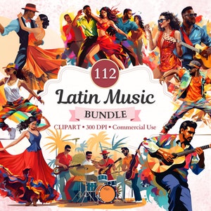Pacchetto clipart musica latina, clipart ballerino, danza Png, immagine ballerino, clipart musicale, musica Png, festa