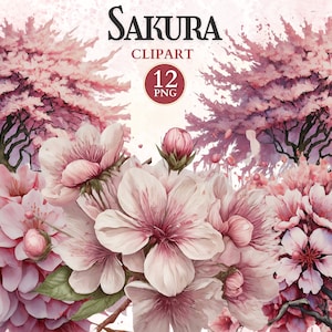 Sakura Clipart, japanische Kultur, Kirschblüte Png, Sakura Blume, kulturelle Symbole, asiatische Blumenkunst, Blüten Aquarell