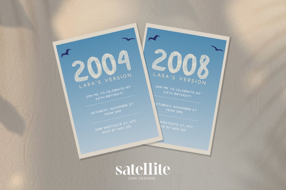 1989 Birthday Taylor Invitation, Editable Album Inspired Invite ...