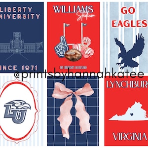 Liberty University Digital Prints - Set of 6