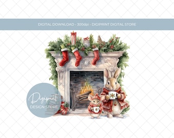 Christmas Hot Chocolate PNG: Holiday Clipart, Sublimation Design (Digital Download)