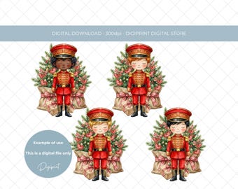 Christmas Nutcracker Soldier Clipart (Digital Download)