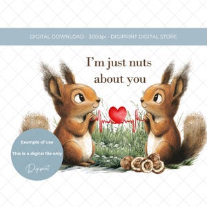 Je suis juste dingue de toi Saint-Valentin PNG clipart numérique, Saint-Valentin image numérique PNG téléchargement