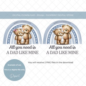 All you need digital download, Fathers Day transfer PNG, Watercolour Fathers day transfer PNG, Fathers day decal, Fathers day sublimation
