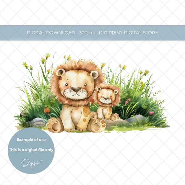 Sublimation Image of a Dad Lion – Etsy