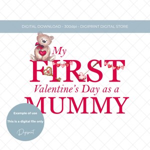 Meu primeiro dia dos namorados como múmia, Nova mamãe dia dos namorados PNG Design de sublimação, download digital de Valentine Clipart, dia dos namorados PNG