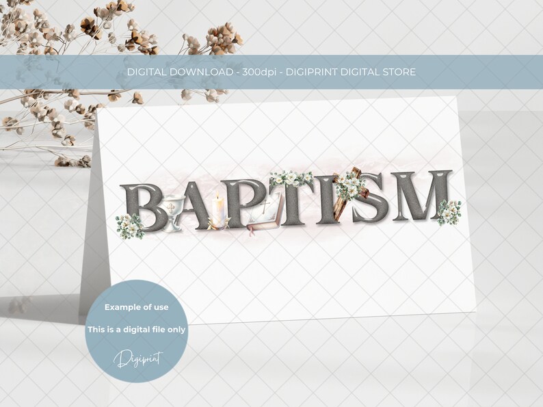Baptism Clipart PNG, Baptism Sublimation Digital Download, Baptism ...