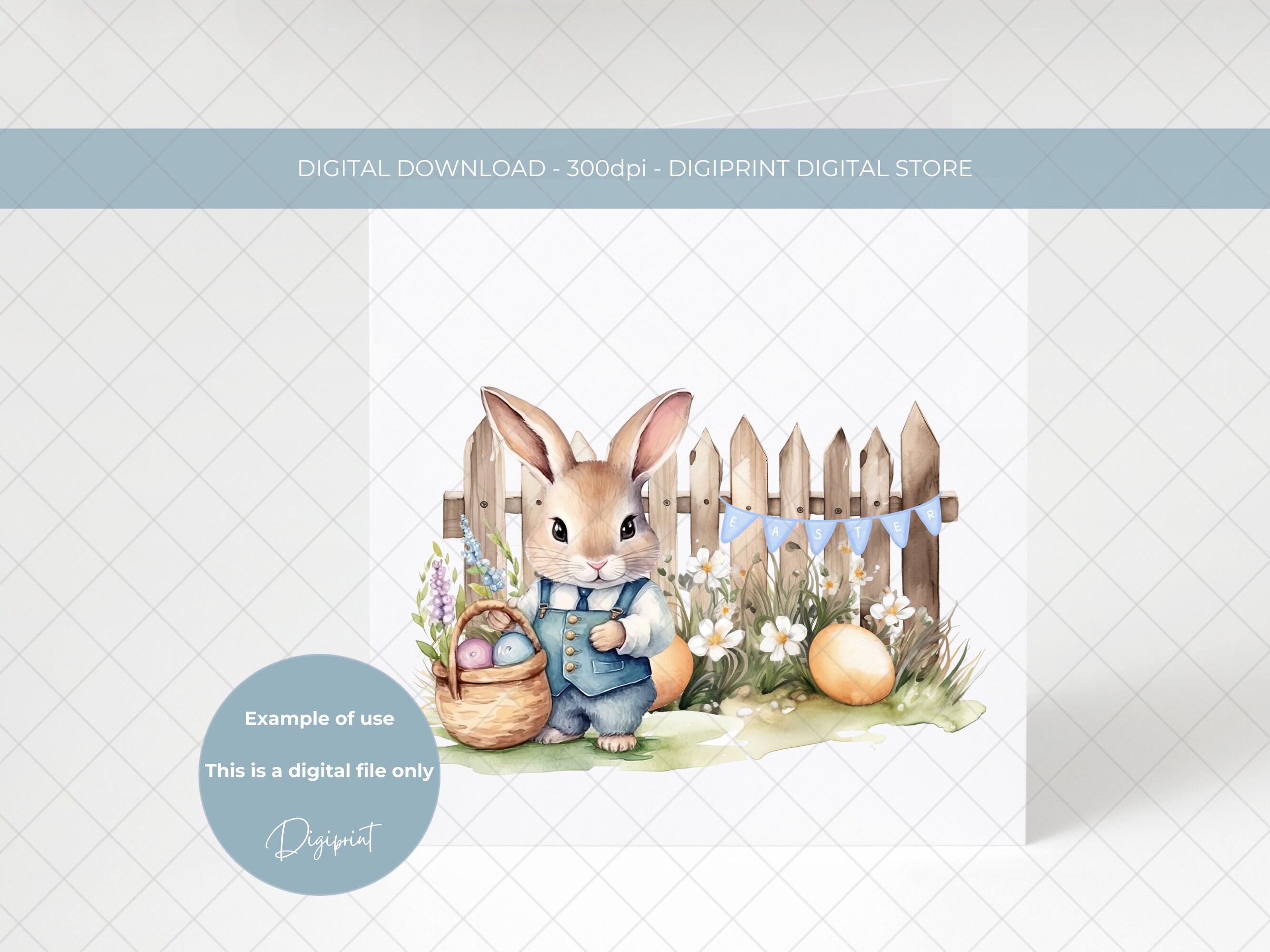 Bunny Rabbit Easter Sublimation Design, Easter Bunny PNG, Spring Easter ...