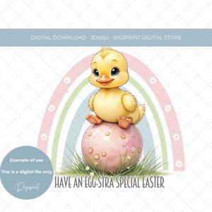 Pastel regenboog paaskuiken sublimatieontwerp, paaskuiken png, pastel paaskuiken afbeelding voor baby paassticker digitale beeldoverdracht