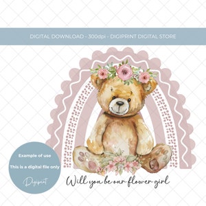 Will you be our flower girl PNG, Wedding sublimation PNG clipart, Flower girl digital print,  Wedding digital download, Flower girl image