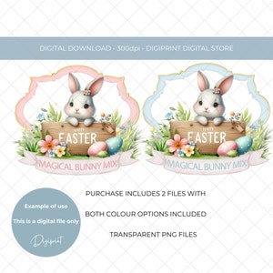 Easter bunny food PNG, Bunny food sublimation design, Bunny bait sticker, Magical bunny mix sticker design, Kids Easter bunny food design
