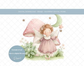 Fairy Garden Clipart: Woodland Fairy House PNG (Digital Download)