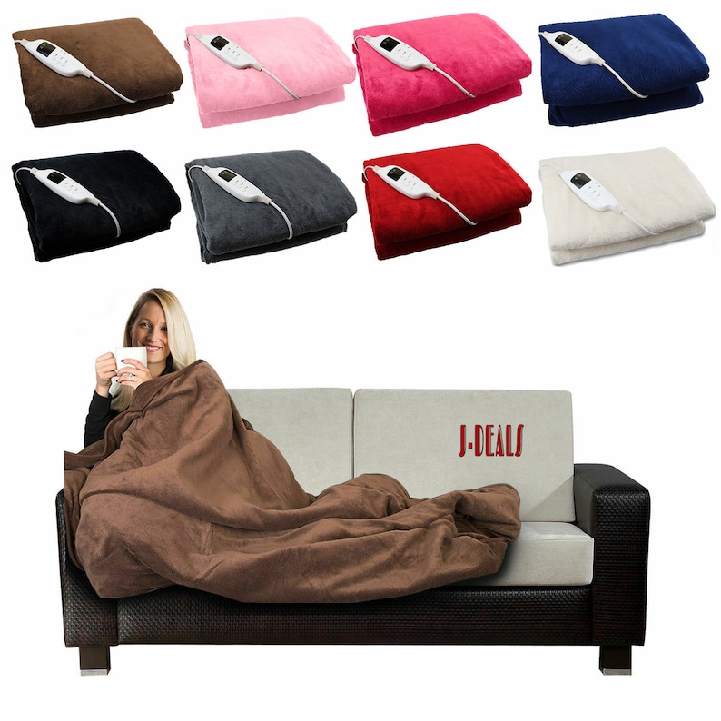 Heated Throw Over Blanket Etsy UK
