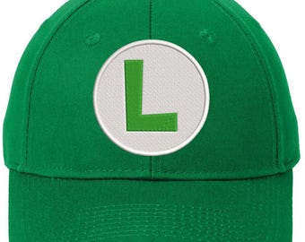 Mario Luigi Wario Waluigi Embroidered Super Bros Full Circle Logo Baseball Hat Costume Cosplay Adjustable Cap
