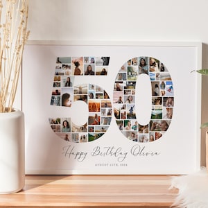50st Birthday EDITABLE Photo Collage