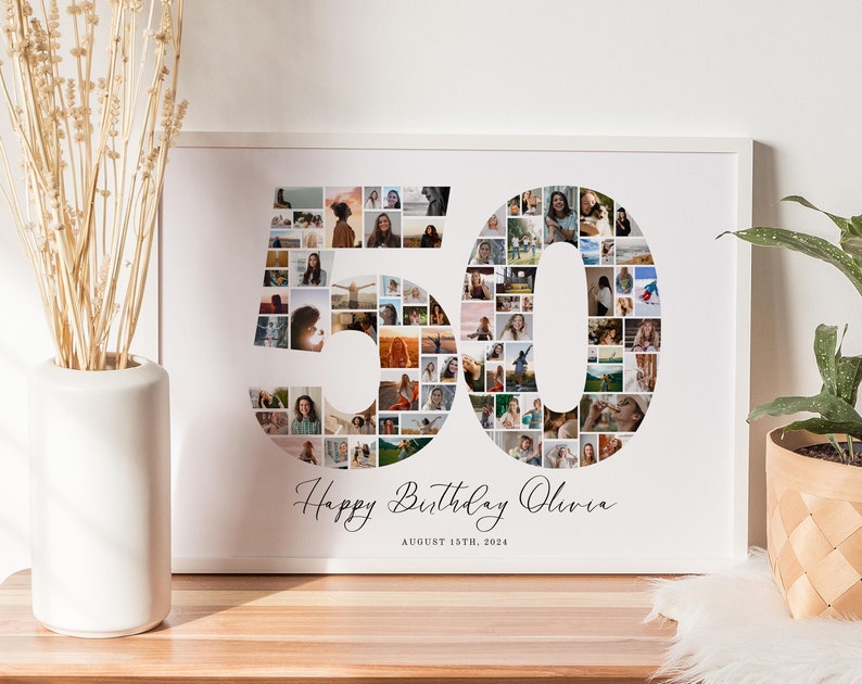 50st Birthday EDITABLE Photo Collage
