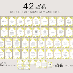 Printable Lemon Baby Shower Games