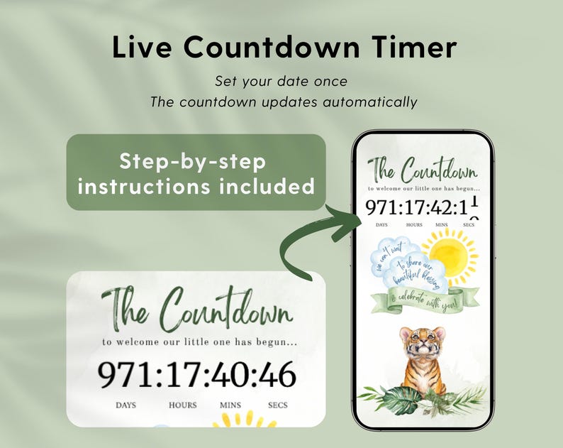 Editable Animated Canva Website Template for Safari Baby Shower Invitation