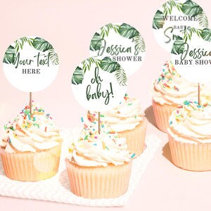 Safari Animals Cupcake Toppers: Baby Shower Template (Digital Download)
