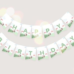 編集可能なハッピーバースデーバナー、ゴルフの初めての誕生日バナー、ホールインワンの初めての誕生日バナー、女の子の誕生日バナー、UK8BR