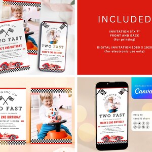 Editable Two Fast Birthday Bundle