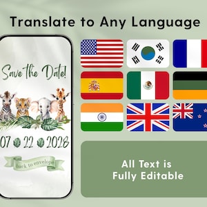 Animated Canva Website Template for a modern Wild One Safari Baby Shower