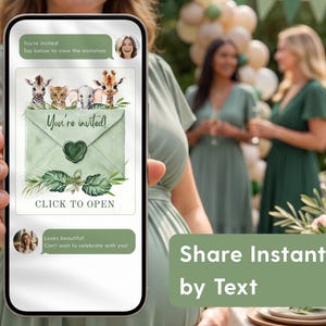 Animated Canva Website Template for a Wild One Safari Baby Shower Invitation