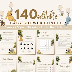 Classic Winnie The Pooh Games, Winnie Bear Digital Games, Winnie Pooh Bingo Games Printable, Vintage Winnie Pooh Bear Party Decor, UK68X