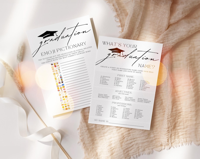 2025 Minimalist Graduation Games Bundle
