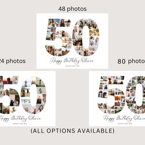 Sentimental Birthday Photo Collage Print