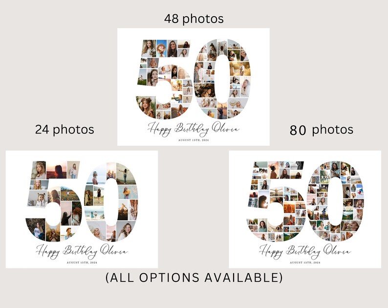 Sentimental Birthday Photo Collage Print