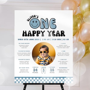 EDITABLE One Happy Dude Milestone Board