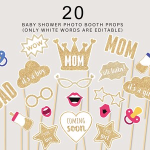 20 baby shower photo booth props