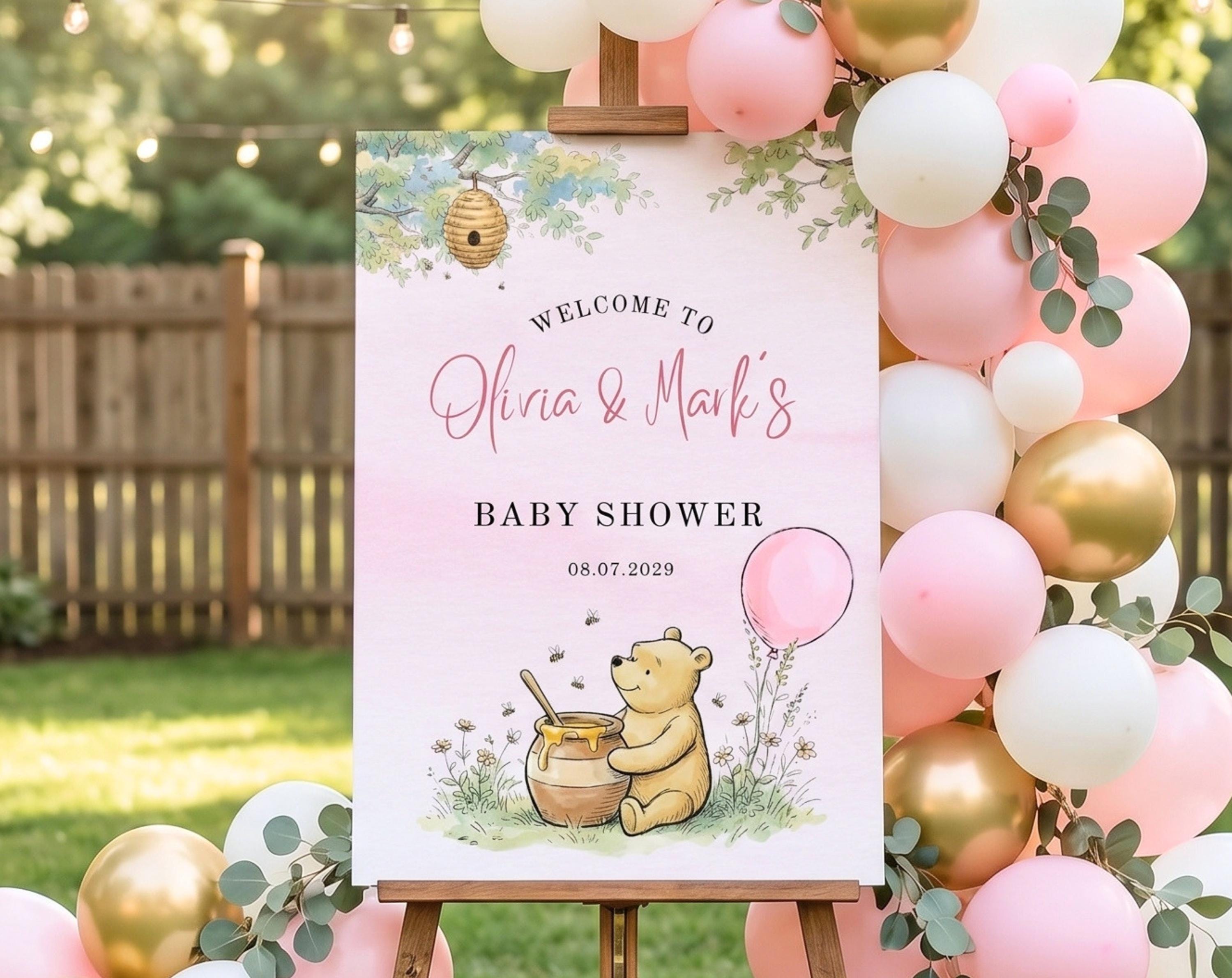 Babyparty-Wabendeko – Flasche 30 Cm, Rosa Punktmuster, Aus Seidenpapier – Für Mädchen-Party & Gender Reveal