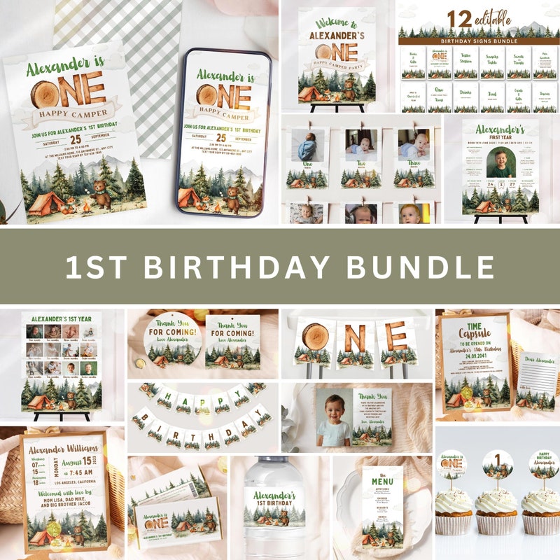 Happy Birthday One Sign - Etsy