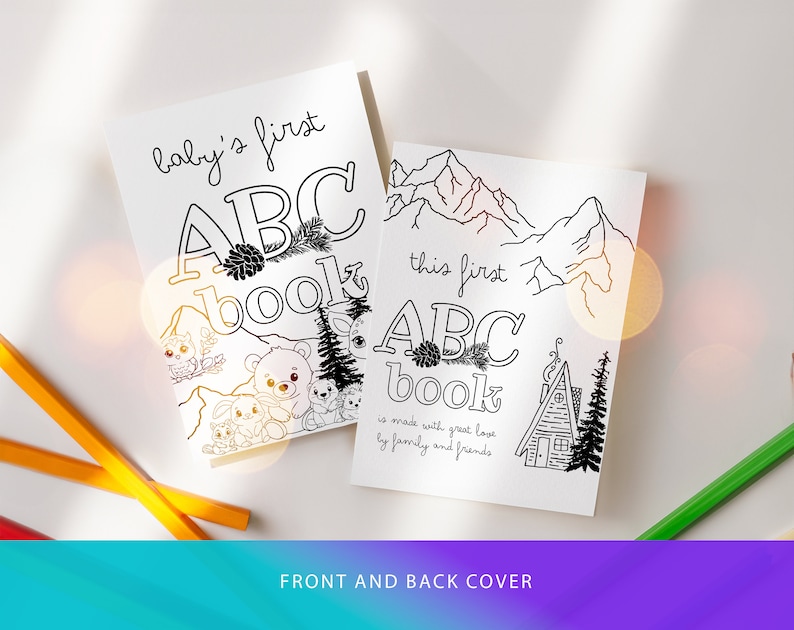 Baby Shower ABC Book Woodland